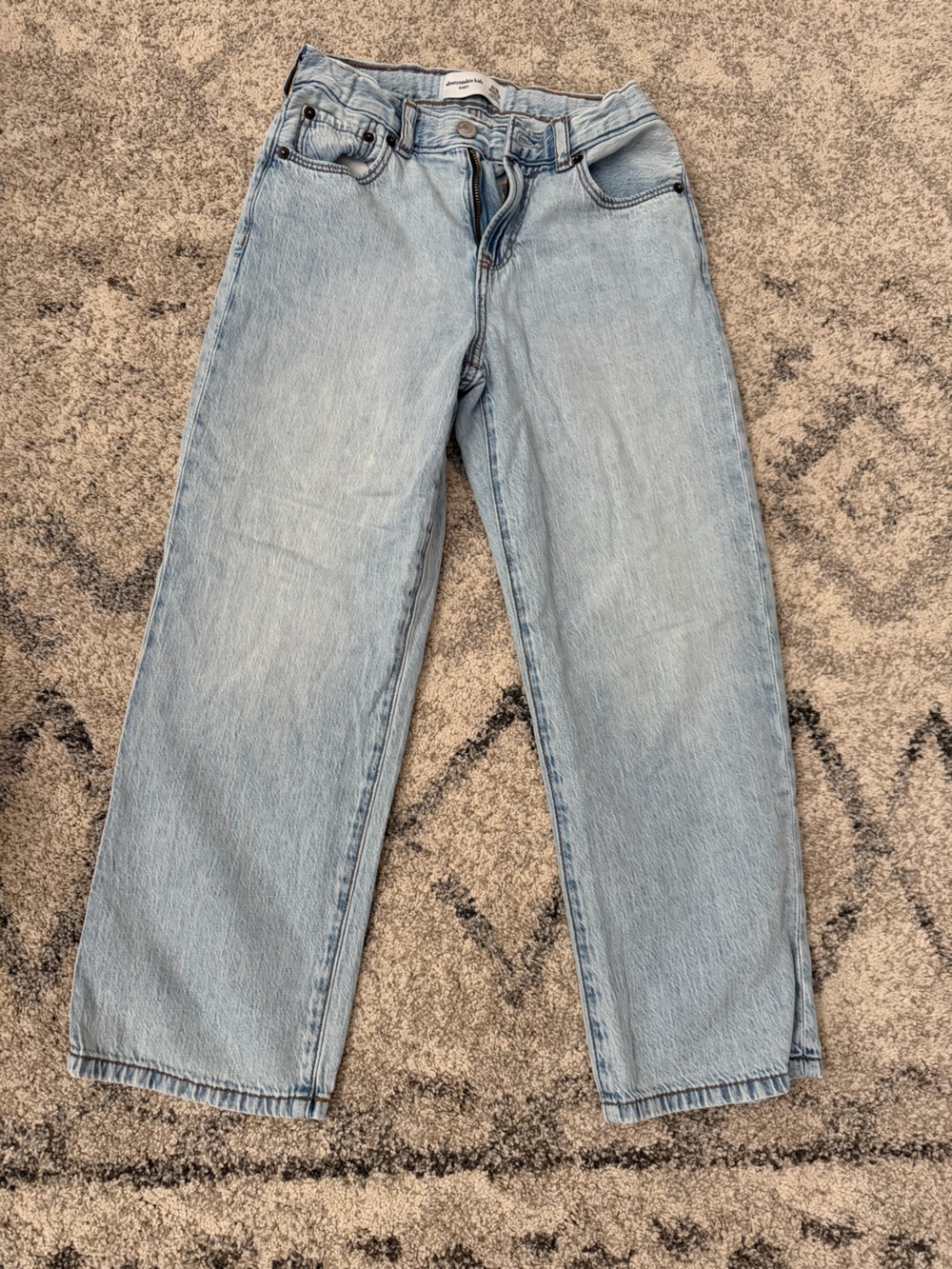 abercrombie kids Light Blue Straight Leg Jeans